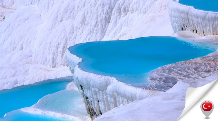 Pamukkale pamukkale manzara resmi